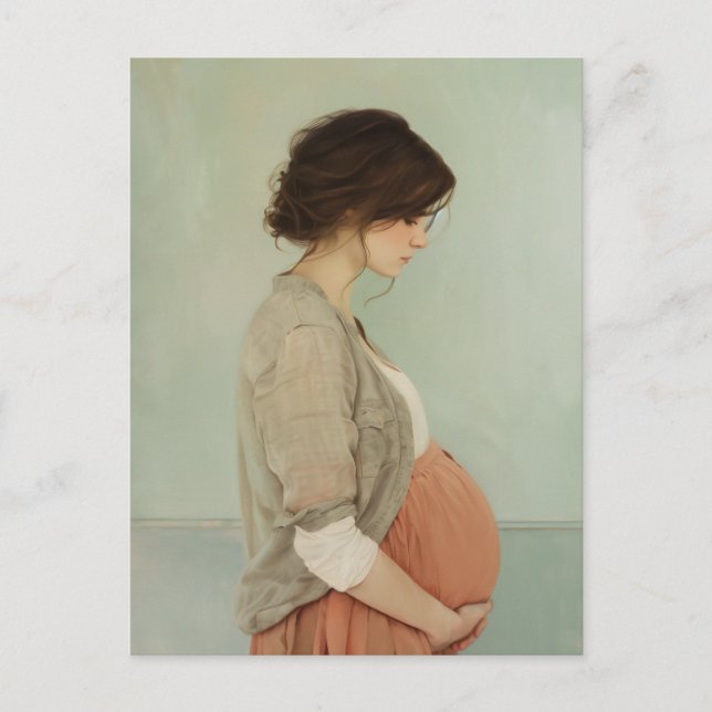 Carte Postale Maman attendue (Devant)