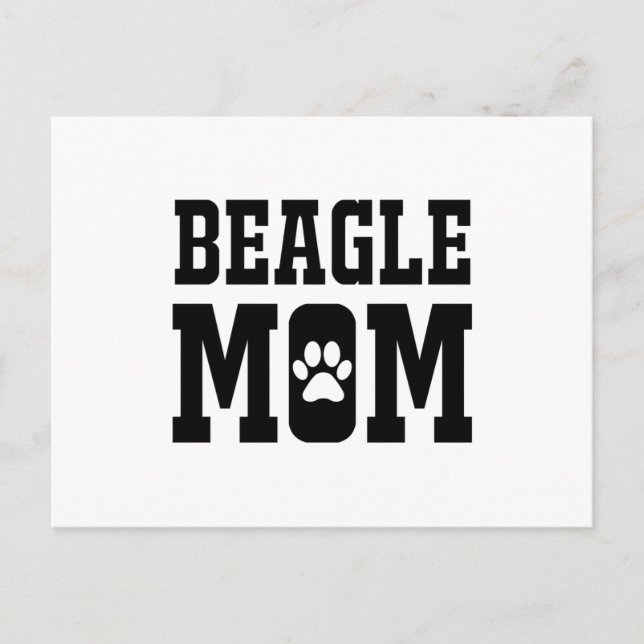 Carte Postale Maman beagle (Devant)