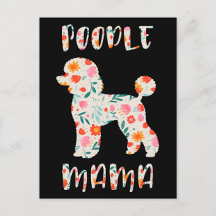 Carte Postale Maman Caniche Fleuriste Amoureux de Chien
