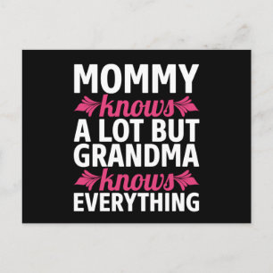 Carte Postale Maman Connaît Beaucoup Mais Grand-Mère Sait Tout