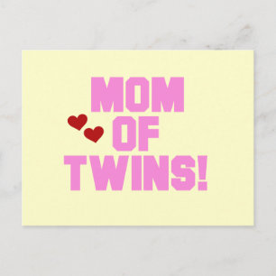 Carte Postale Maman de T-shirts et cadeaux Twins-Pink