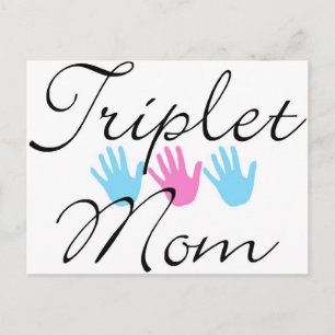 Carte Postale maman de triplés