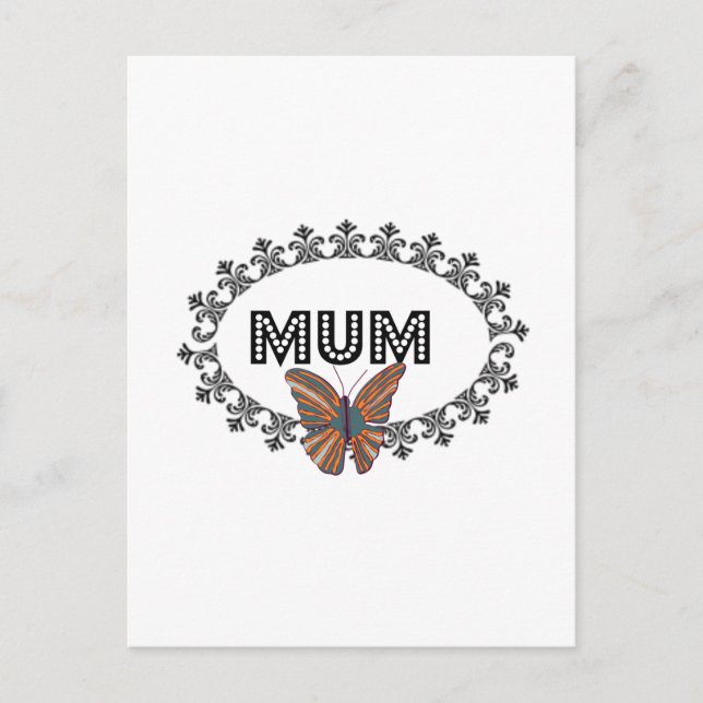Carte Postale Maman décorative (Devant)