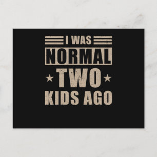 Carte Postale Maman drôle Dire deux enfants