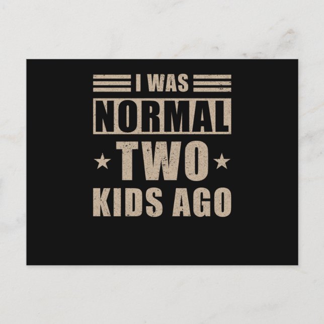 Carte Postale Maman drôle Dire deux enfants (Devant)