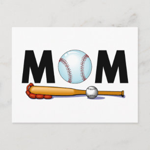 Carte Postale Maman du baseball