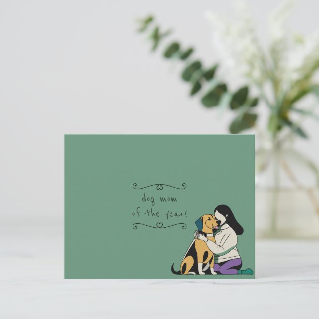Carte Postale Maman du chien de l'année (Debout devant)