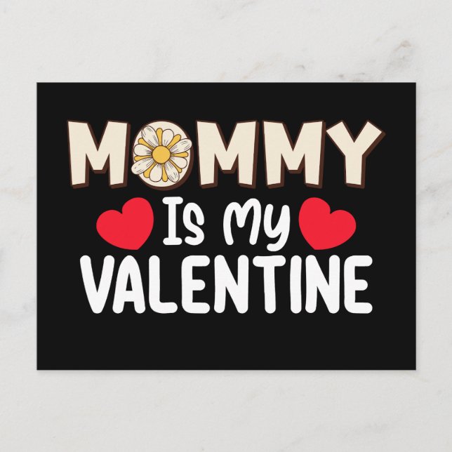 Carte Postale Maman Est Ma Saint Valentin Maman Famille Fils Fil (Devant)