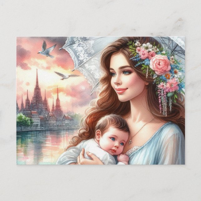 Carte Postale Maman européenne 13 (Devant)