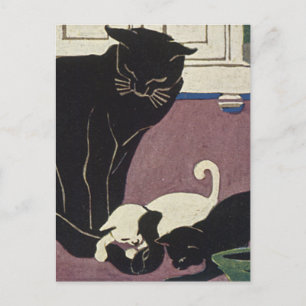 Carte Postale Maman Kat et Kittens