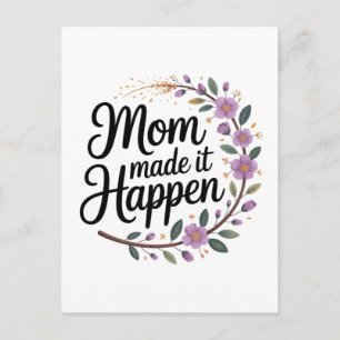 Carte Postale Maman l'a fait arriver