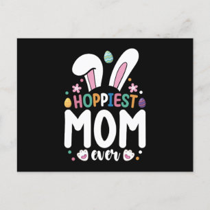 Carte Postale Maman la plus optimiste chaque famille Oeufs lapin