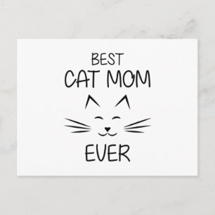 Carte Postale Maman - Meilleure maman de chat de tous les temps