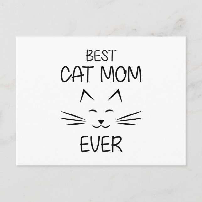 Carte Postale Maman - Meilleure maman de chat de tous les temps (Devant)