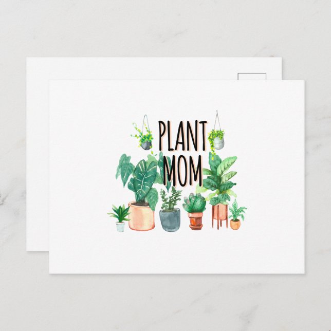 Carte Postale Maman plante - Jardinage, Cadeau Planter Pour Mama (Devant / Derrière)