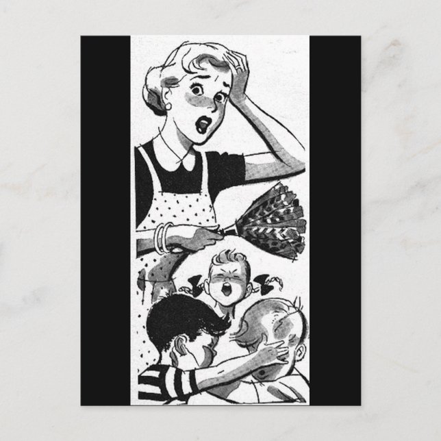 Carte Postale Maman rétro dépassée (Devant)
