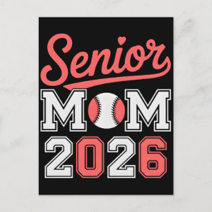 Carte Postale Maman senior 2026 Baseball fier de la famille mail