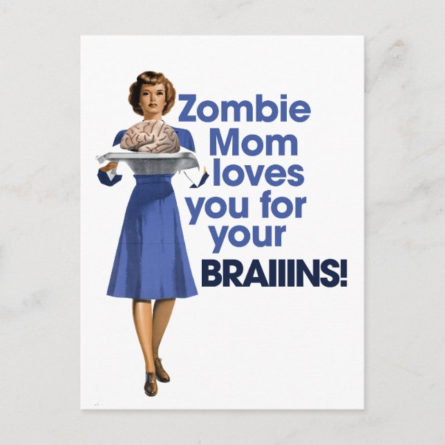 Carte Postale Maman Zombie (Devant)