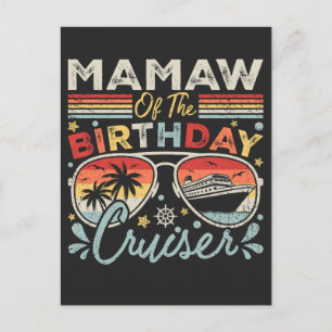 Carte Postale Mamaw du bateau de vacances d'anniversaire