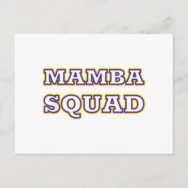 Carte Postale Mamba Squad drôle Vêtements pour Amateur de serpen (Devant)