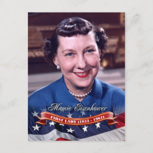 Carte Postale Mamie Eisenhower, Première Dame des Etats-Unis