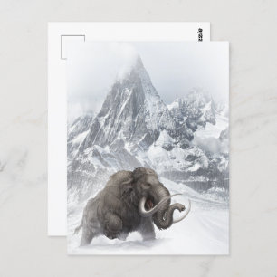 Carte Postale Mammifère laineux Période de glace animale préhist