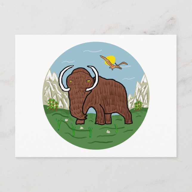 Carte Postale Mammoth laineux (Devant)