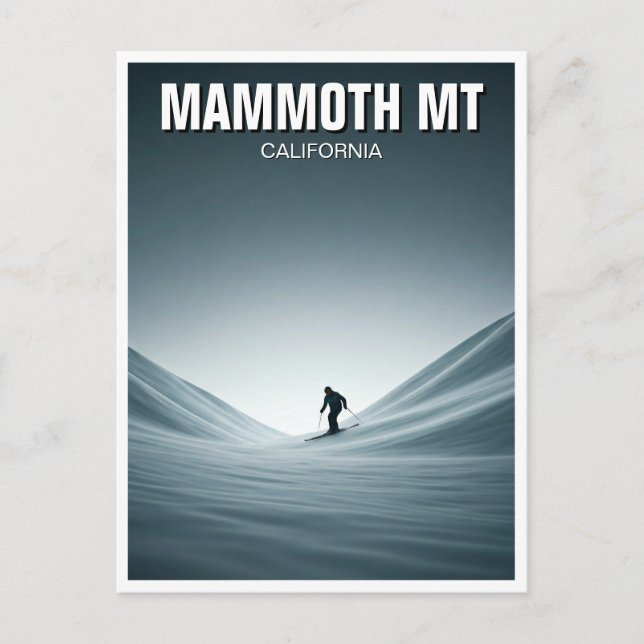 Carte Postale Mammoth Mountain California Skiing Skier Travel (Devant)