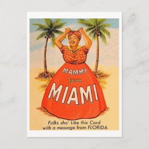 Carte Postale Mammy de Miami, drôle vintage