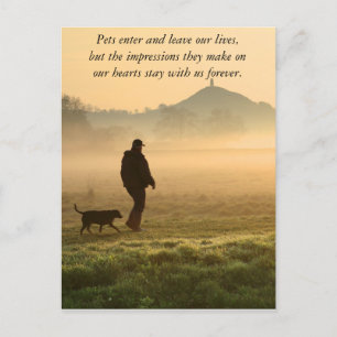 Carte Postale Man and Dog Mountain Mist