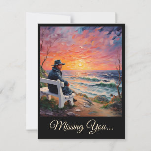 CARTE POSTALE " MAN BY THE SEA "