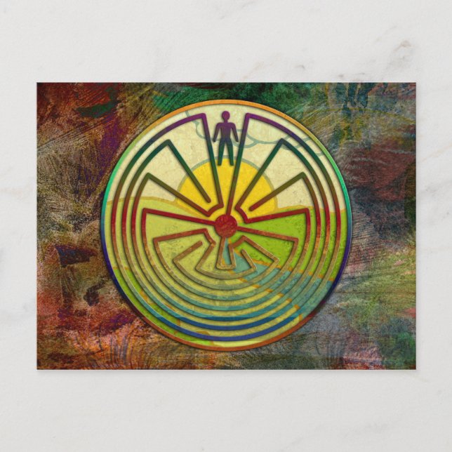 Carte Postale MAN IN THE MAZE paysage + votre arrière - plan (Devant)