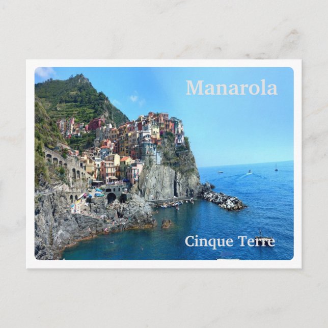 Carte Postale MANAROLA - Italie - Cinque Terre - PANORAMA (Devant)