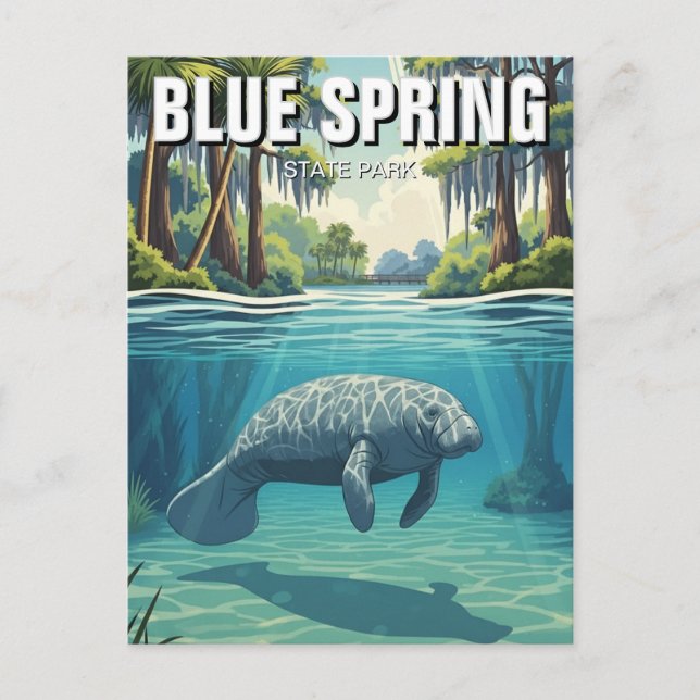 Carte Postale Manatee in Blue Spring State Park (Devant)