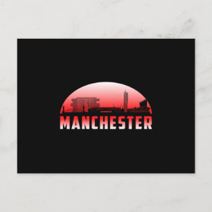 Carte Postale Manchester City Cityscape Skyline Drôle idée cadea