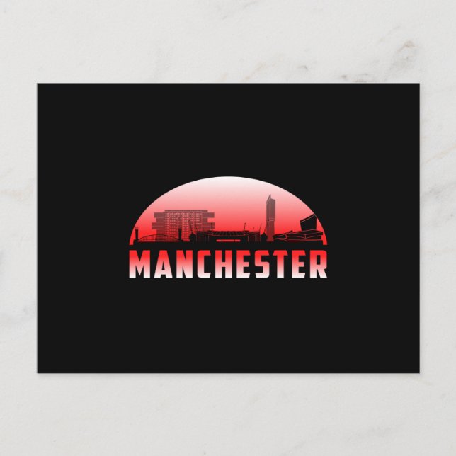 Carte Postale Manchester City Cityscape Skyline Drôle idée cadea (Devant)