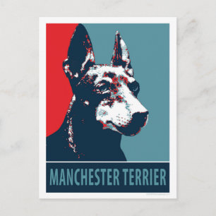 Carte Postale Manchester Terrier Hope Parodie Poster politique