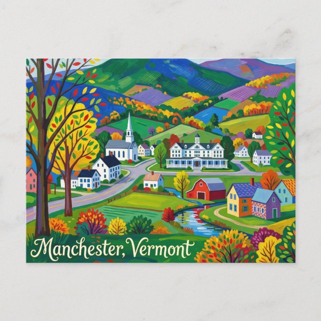 Carte Postale Manchester, Vermont (Devant)