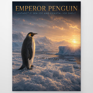 Carte Postale Manchot Empereur Glace Antarctique ANIMAUX