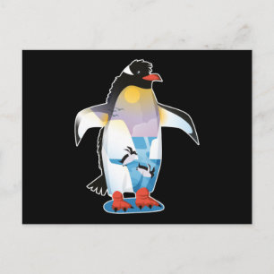 Carte Postale Manchots Conception Hiver Antarctique Cadeau