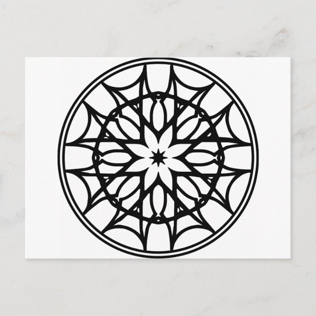 Carte Postale Mandala 11 dragueur (Devant)