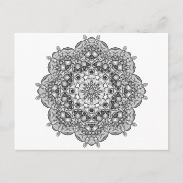 Carte Postale Mandala à colorer dedans (Devant)