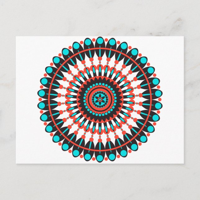 Carte Postale Mandala amérindienne (Devant)