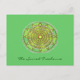 Carte postale Mandala Art verte