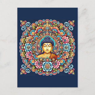 Carte Postale Mandala avec bouddha