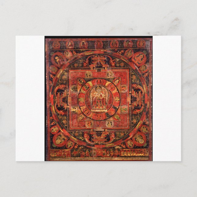 Carte Postale Mandala bouddhiste de la compassion (Devant)