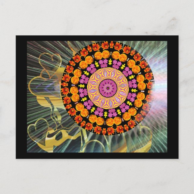 Carte Postale Mandala brillant (Devant)