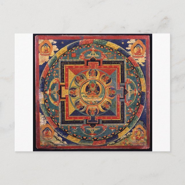 Carte Postale Mandala d'Amitayus. École tibétaine du 19ème siècl (Devant)