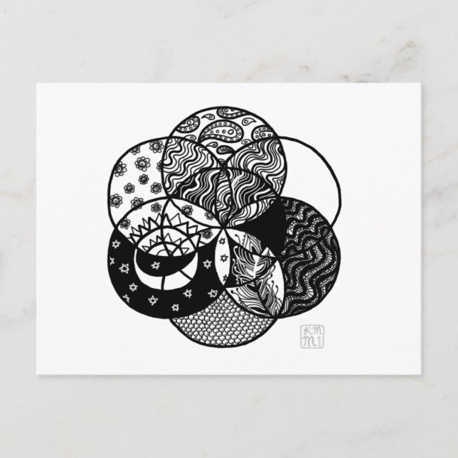 Carte postale mandala de la graine de vie (Devant)