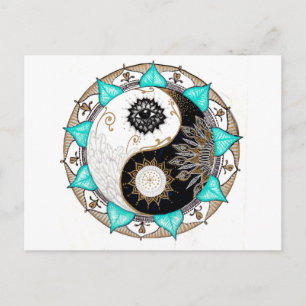 Carte Postale Mandala de Yin Yang